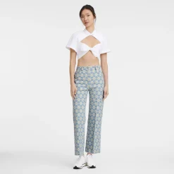 Embroidered Denim Trousers