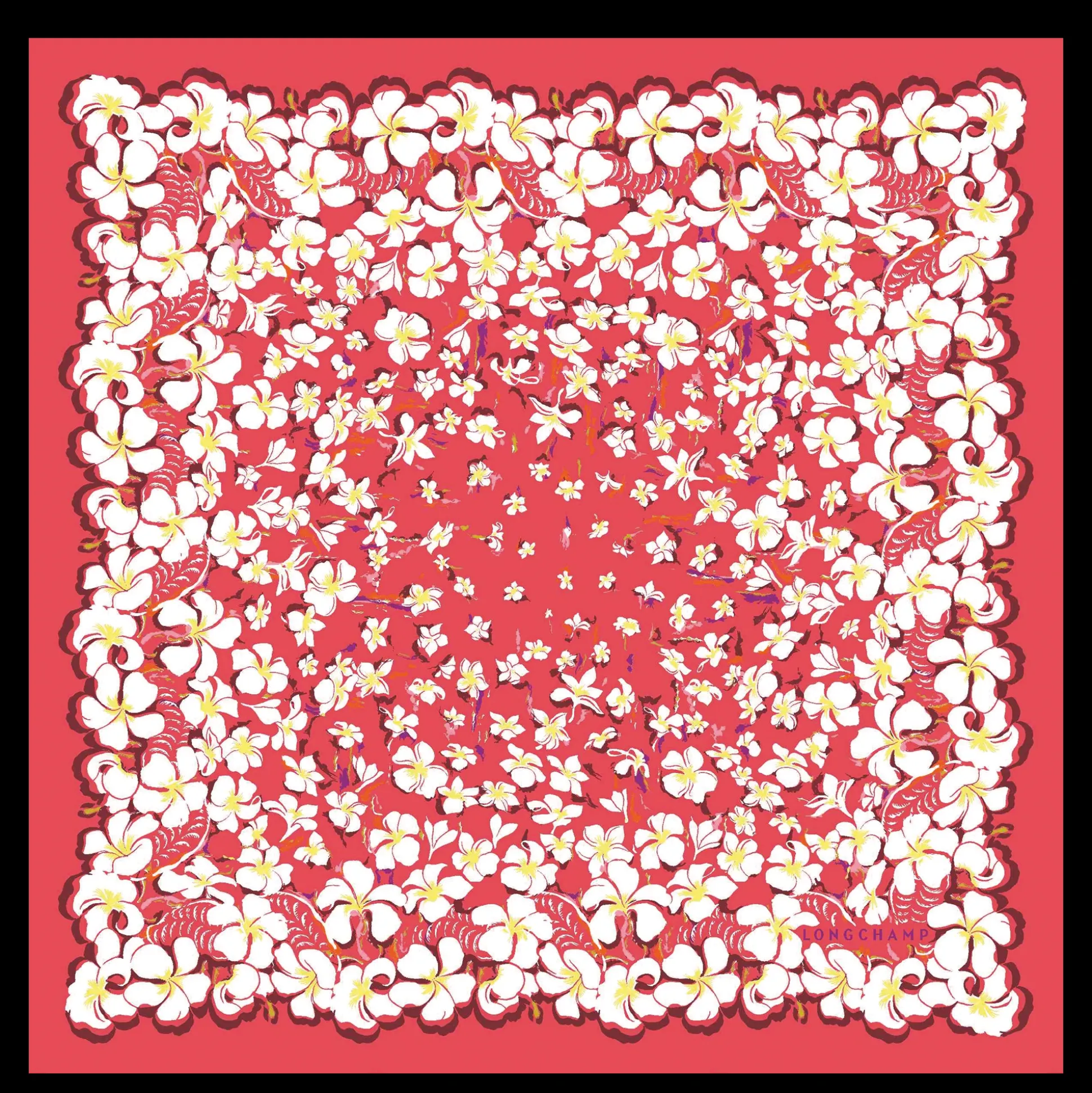 Hawaiian Flowers Silk Scarf 50