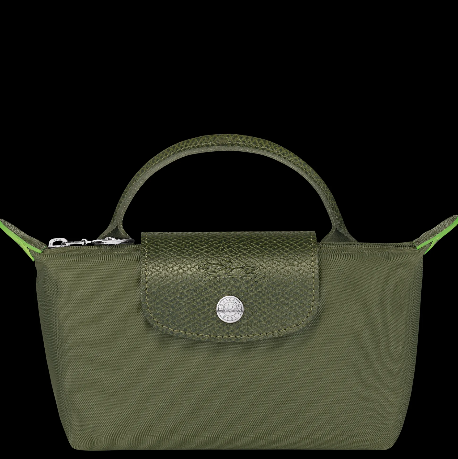 Le Pliage Green Pouch With Handle