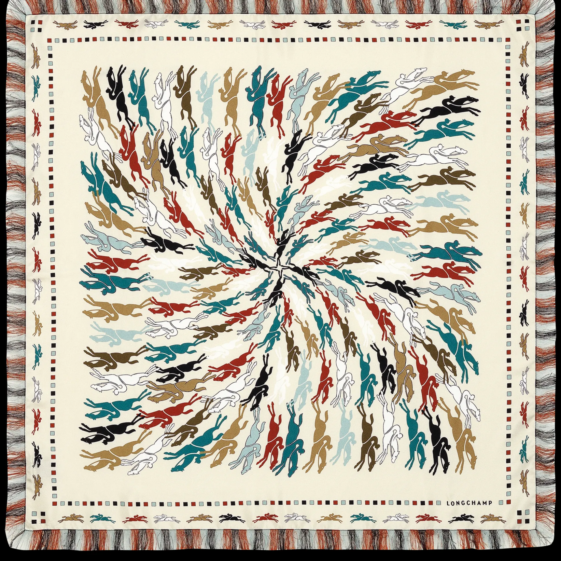 Tres Paris Longchamp Silk Scarf 70